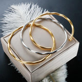Stainless Steel Bangle Cuff Bracelet for Women Plated Jewelry