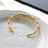 Stainless Steel Bangle Cuff Bracelet for Women Plated Jewelry