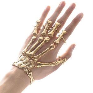 Nightclub Gothic Punk Skull Finger Bracelets For Women