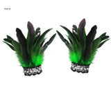 Feather Wrist Cuffs Bracelets Arm Warmer for Party
