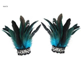 Feather Wrist Cuffs Bracelets Arm Warmer for Party