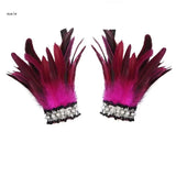 Feather Wrist Cuffs Bracelets Arm Warmer for Party