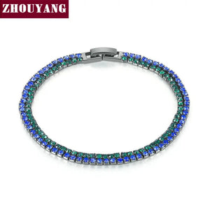 Multicolor CZ Crystal Tennis Bracelet for Women