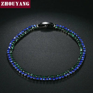 Multicolor CZ Crystal Tennis Bracelet for Women