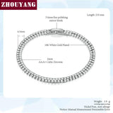 Multicolor CZ Crystal Tennis Bracelet for Women
