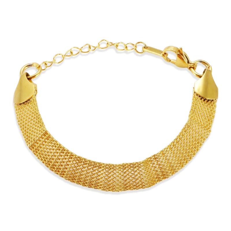 316L Stainless Steel Mesh Link Bracelet for Women Men Classic Hand Chain