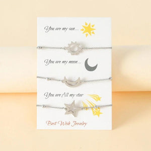Sun Moon Star Friendship Bracelets Set