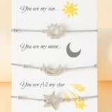 Sun Moon Star Friendship Bracelets Set