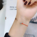 Crystal CZ Redline Bracelet Woman Chain Gift Rose Stainless Steel