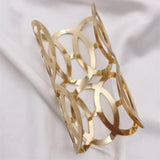 Fkewy Plated Bracelet Hollow Out Gothic Cuff Charm Punk