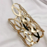 Fkewy Plated Bracelet Hollow Out Gothic Cuff Charm Punk