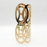 Fkewy Plated Bracelet Hollow Out Gothic Cuff Charm Punk