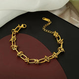 Heavy Thick Stainless Steel Knot Chain Bracelet Punk Bangle