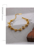 Heavy Thick Stainless Steel Knot Chain Bracelet Punk Bangle