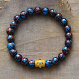 8MM Painting Stone Beads Nepal Charm Bracelet