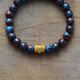 8MM Painting Stone Beads Nepal Charm Bracelet