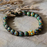 8MM Painting Stone Beads Nepal Charm Bracelet