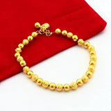 Heart Bell Charm Bracelet 24K Beads Jewelry Gift