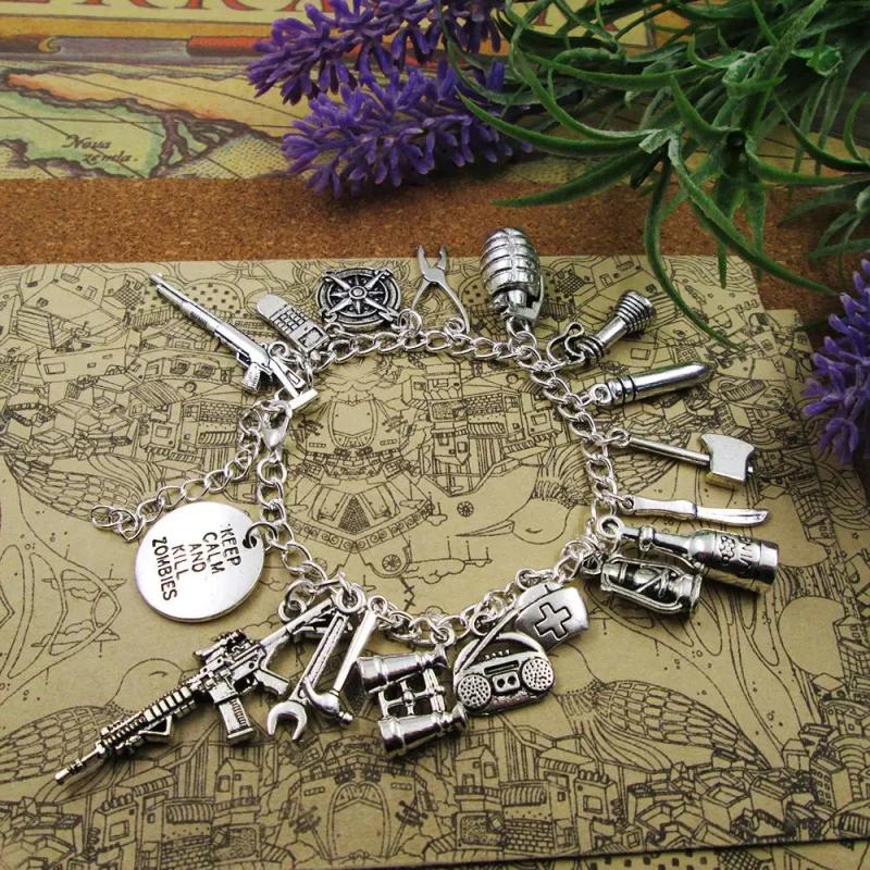 TV Series Charm Bracelet Keep Calm Version 3 Silver Plated for Girl/Boy
