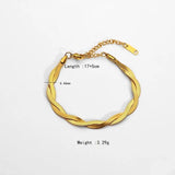 18K Plated Stainless Steel Waterproof Bracelet for Women Girls