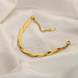 18K Plated Stainless Steel Waterproof Bracelet for Women Girls