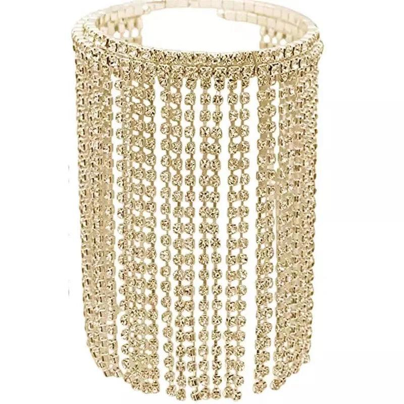 Tassel Rhinestone Arm Chain Hand Ornament