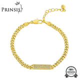 Cuban Chain Bracelet Hip Pop Zircon Bar Bangle Women