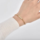 Cuban Chain Bracelet Hip Pop Zircon Bar Bangle Women