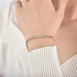 Cuban Chain Bracelet Hip Pop Zircon Bar Bangle Women