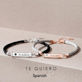 Personalized Engraved TE QUIERO Bracelet for Couples
