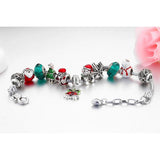 Christmas Bell Charm Bracelet for Women Santa Claus Crystal Bracelets