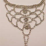 Full Rhinestone Hollow Ring Handchain Bohemian Wind Crystal Claw Chain Jewelry
