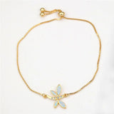 Dragonfly Bracelet with Fire Opal Stone