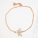 Dragonfly Bracelet with Fire Opal Stone