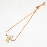 Dragonfly Bracelet with Fire Opal Stone