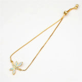 Dragonfly Bracelet with Fire Opal Stone