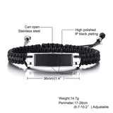 Men's Urn Bracelet - Ashes Rope Braided Bracelet