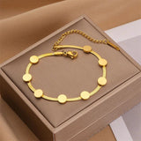 Plated Blade Chain Link Bracelets Titanium Steel Bangles VW23033