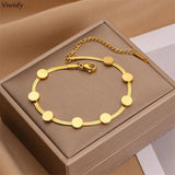 Plated Blade Chain Link Bracelets Titanium Steel Bangles VW23033