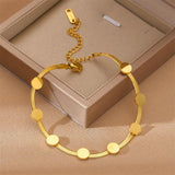 Plated Blade Chain Link Bracelets Titanium Steel Bangles VW23033