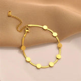 Plated Blade Chain Link Bracelets Titanium Steel Bangles VW23033