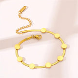 Plated Blade Chain Link Bracelets Titanium Steel Bangles VW23033