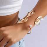 Pearl Butterfly Cuff Bangle Women's Jewelry