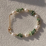 Baroque Pearl Bracelet - Natural Gravel Design
