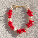 Baroque Pearl Bracelet - Natural Gravel Design
