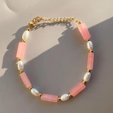 Baroque Pearl Bracelet - Natural Gravel Design
