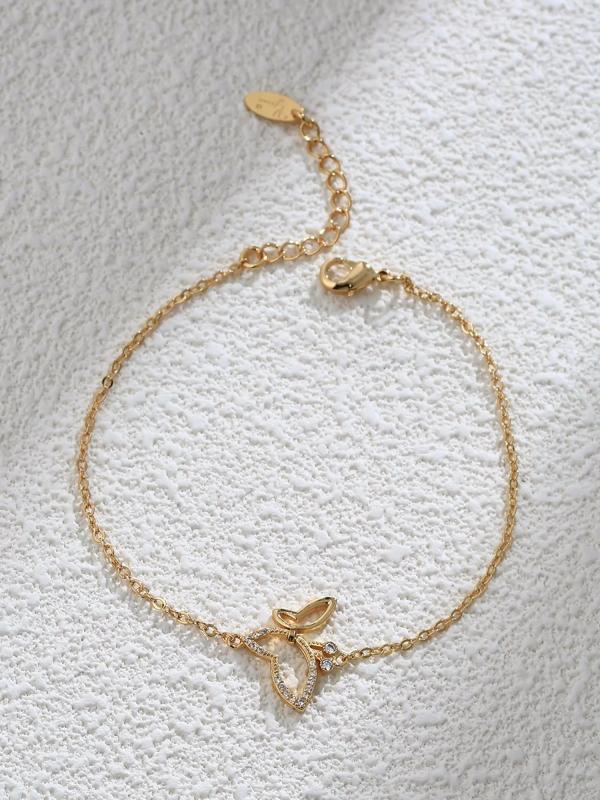 Hollow Butterfly Zircon Women's Bracelet