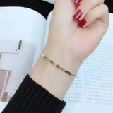 Roman Numerals Bracelet Rose 316 Titanium Steel Jewelry