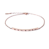 Roman Numerals Bracelet Rose 316 Titanium Steel Jewelry