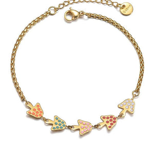 Colorful Mushroom Bracelet Enamel Vegetable Funny Jewelry